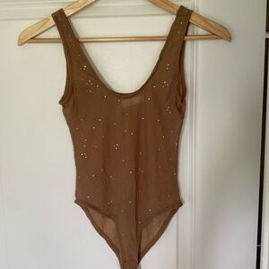 Nude Bodysuit with Gems Size 8